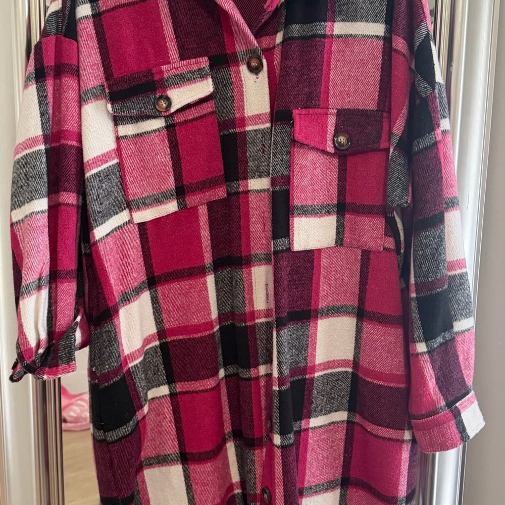 Plaid Button-Up Shirt